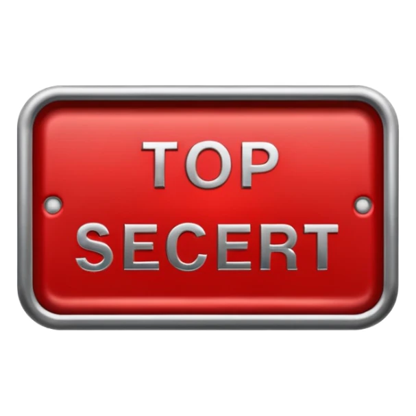 top secret sign sticker