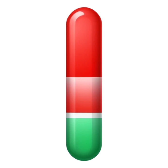 A vertical capsule-shaped progress bar with a color gradient from green at the bottom to red at the top. The bar is divided into segments by thin lines, with bold, outlined numbers scaling upward next to it.  sticker