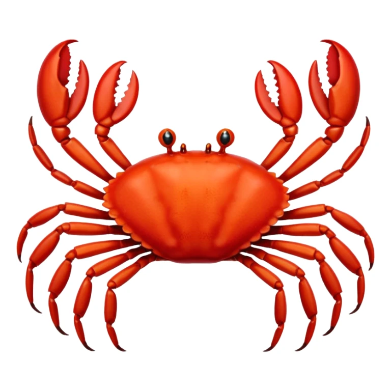 A crab with eight legs and two pincers sticker