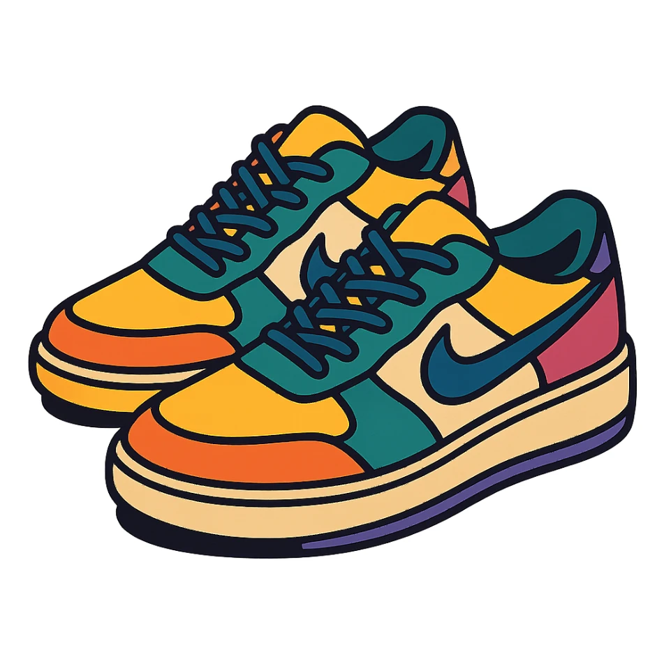 aesthetic college student sneakers sticker