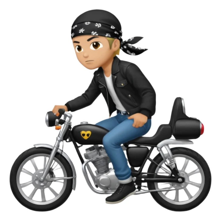 A Bosozoku guy is riding his bike sticker