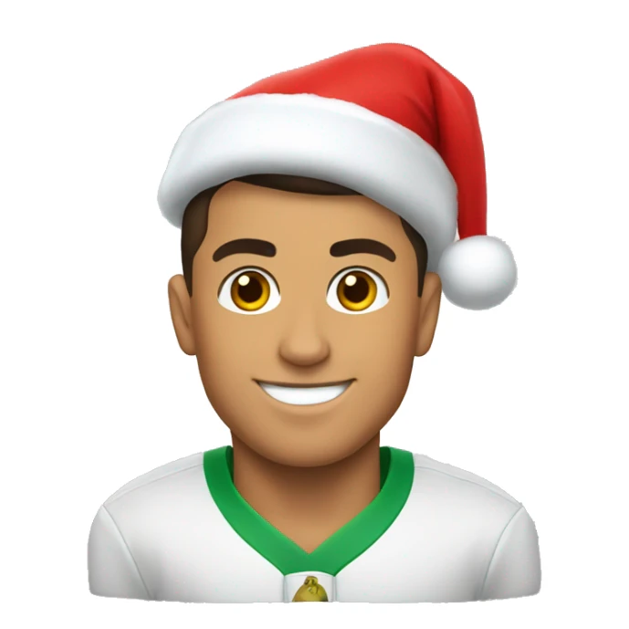 Cristiano Ronaldo with santa hat sticker