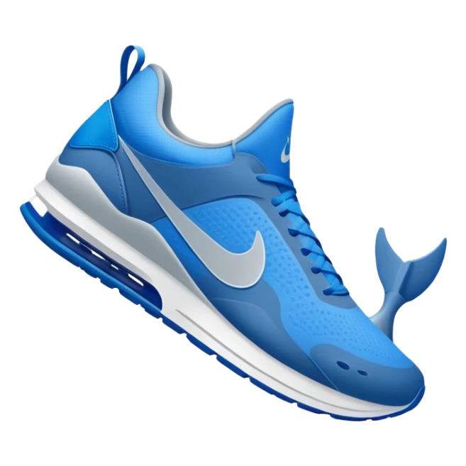 Tiburón con zapatillas azules Nike sticker