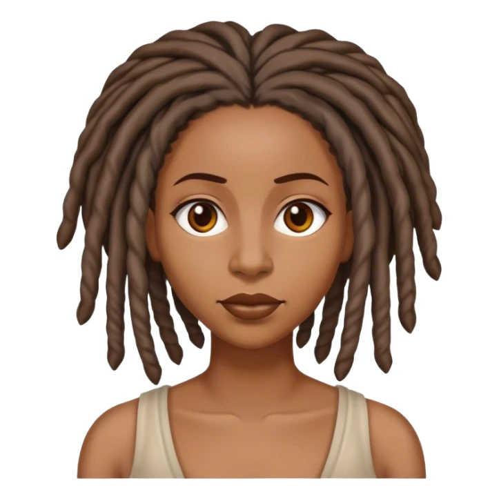 Black woman with locs don't care sticker