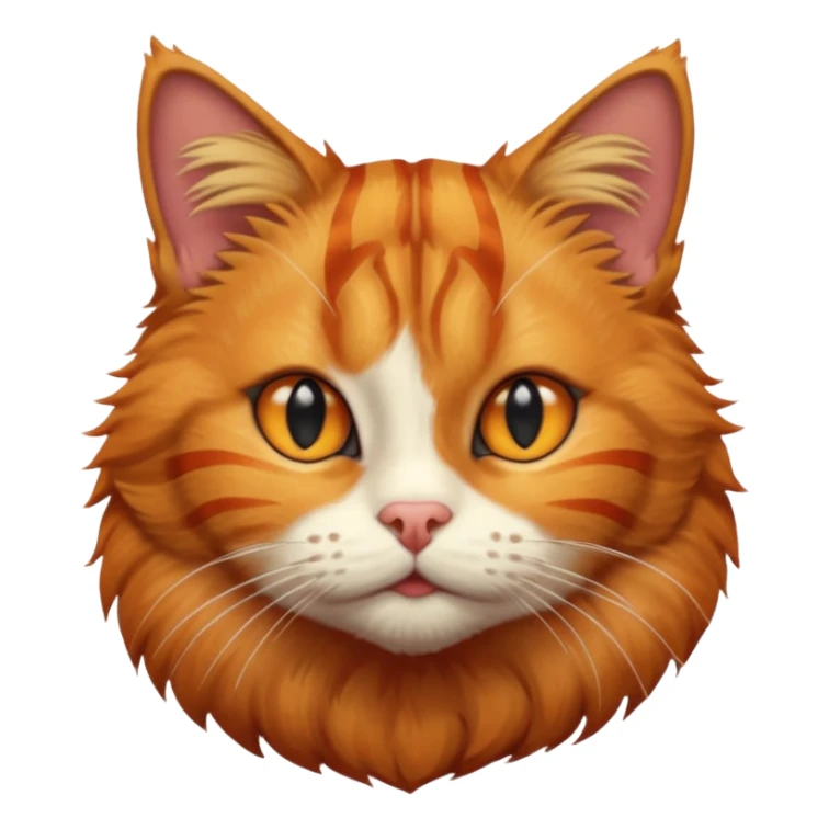 A high-resolution photo-realistic digital illustration of a ginger tabby cat sticker