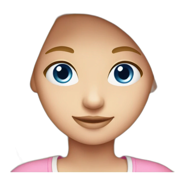 Girl-blond with pink cap and blue eyes sticker