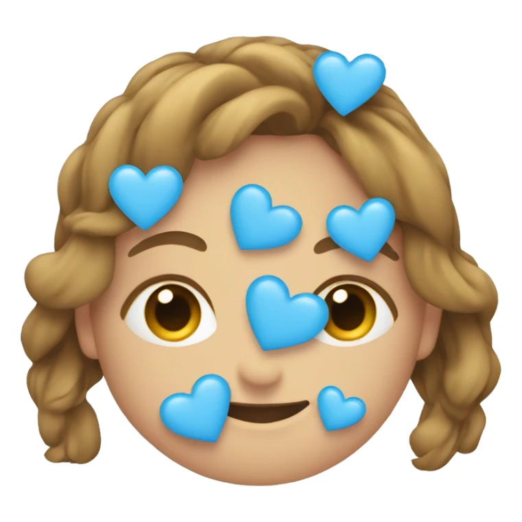 revolving hearts emoji but light blue sticker
