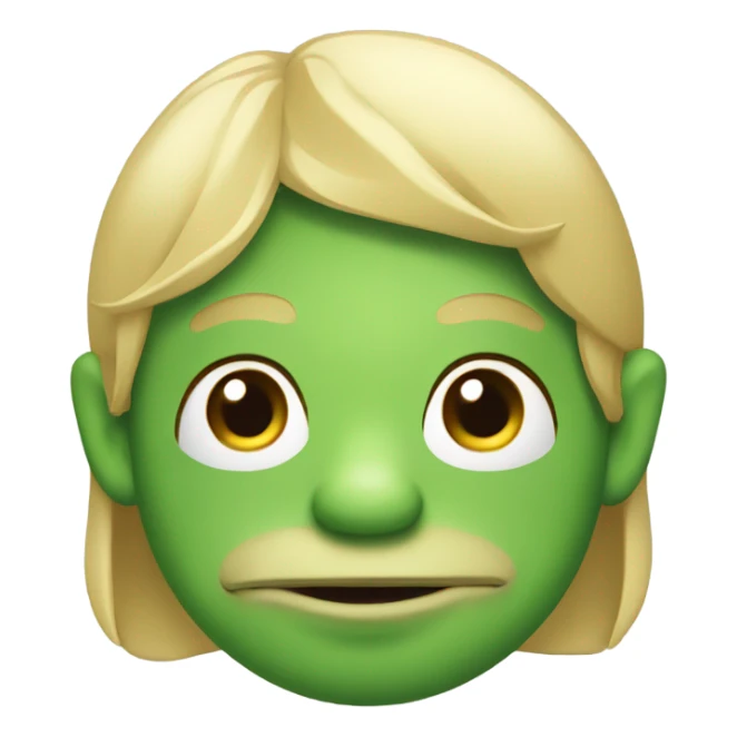 a frog that looks like a asian guy with blond middle par sticker