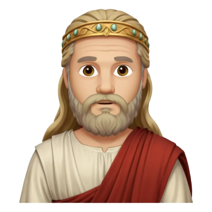 ancient Rome men long hair long bearded sticker