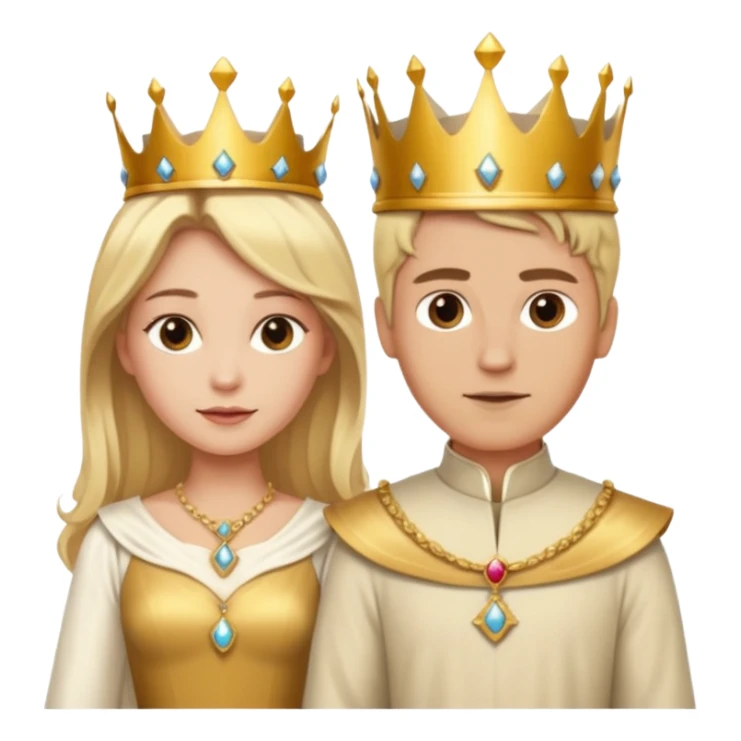 Blonde Queen and Male servant sticker
