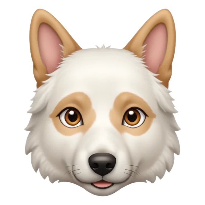 White Shepard with short fur ans Brown eyes sticker
