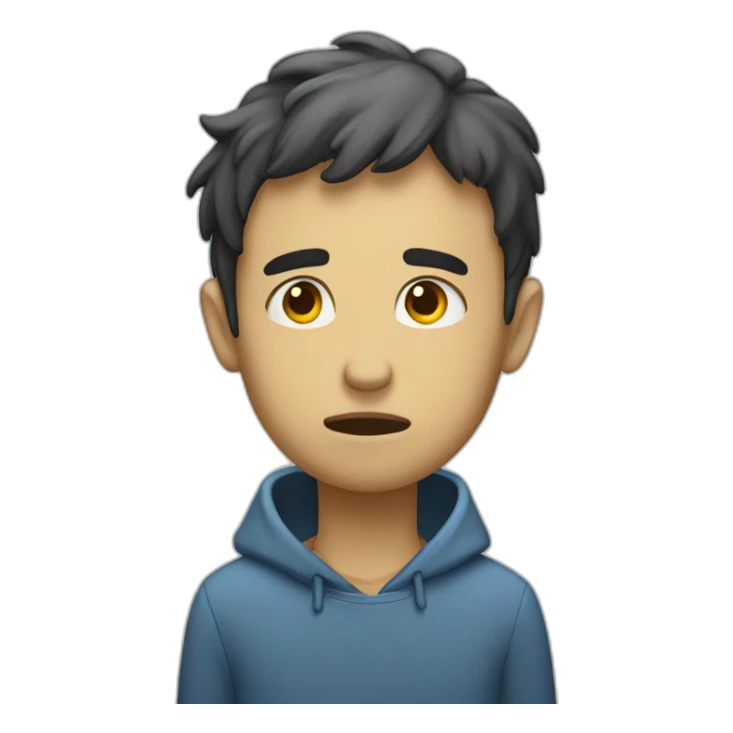 A sad person who wants to continue life sticker