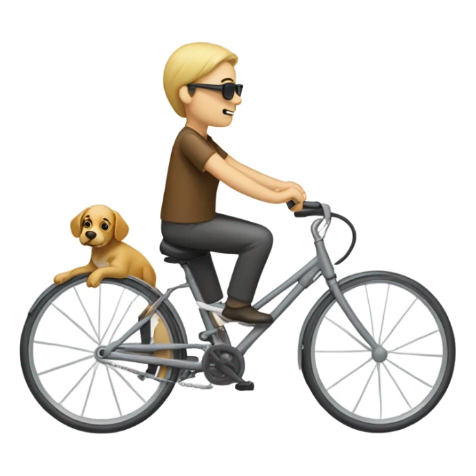 Blind person on a bike sticker