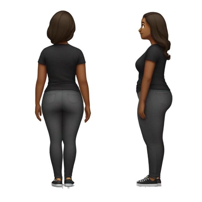 Curvy woman from behind sticker