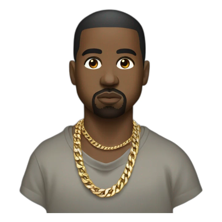 kanye west wearing star of david chain sticker