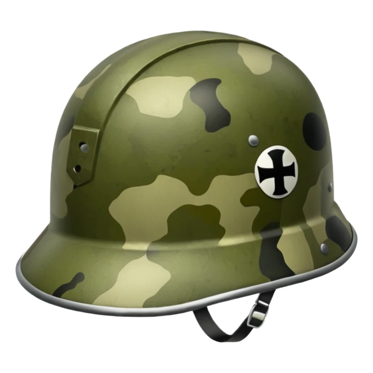 military helmet in camouflage ww2 sticker