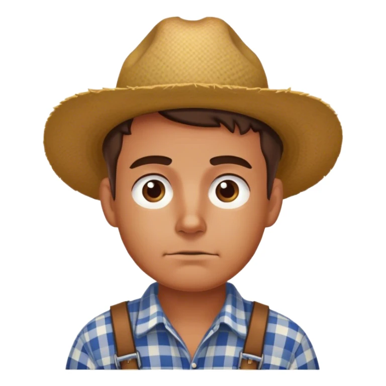 Agriculteur qui hésite sticker