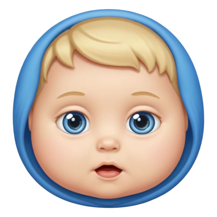 Baby muffin with big blue eyes  sticker