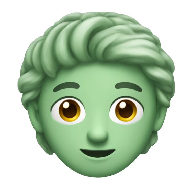 Sage green heart emoji sticker