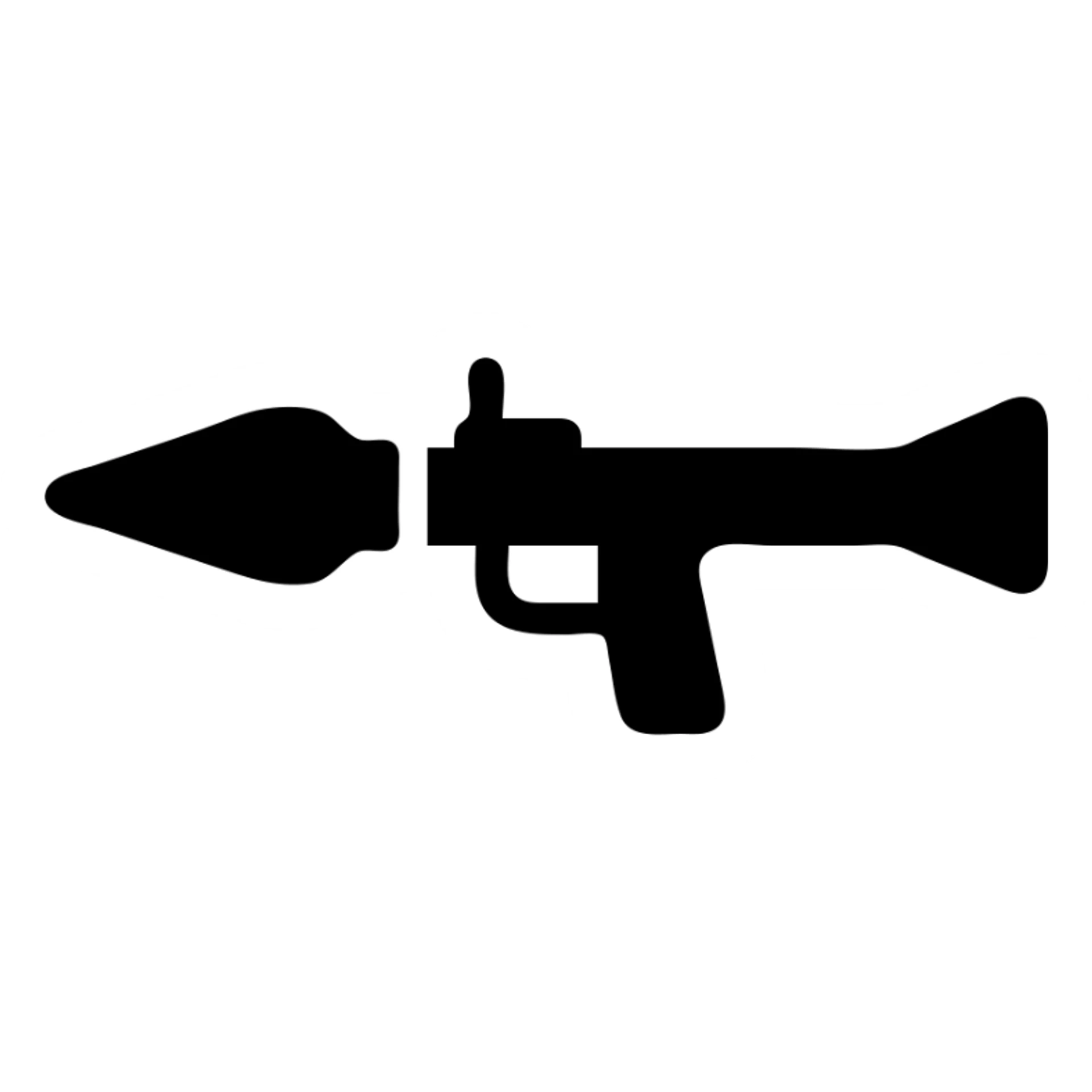 solid filled icon of an anti-tank weapon sticker
