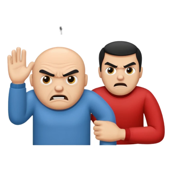 Big text "mopo" above and an angry man. Make sure the text is bigger than the man sticker