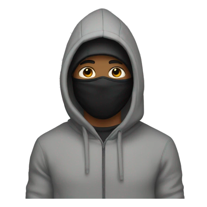 Guy with black Nike skii mask and hoodie over head sticker