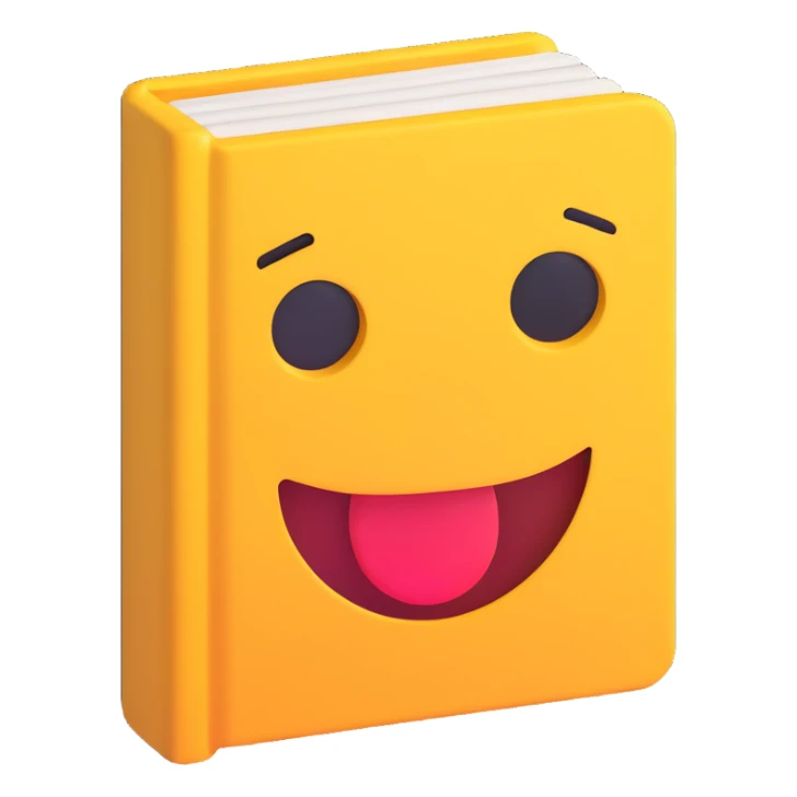 A 3D emoji of a book. sticker