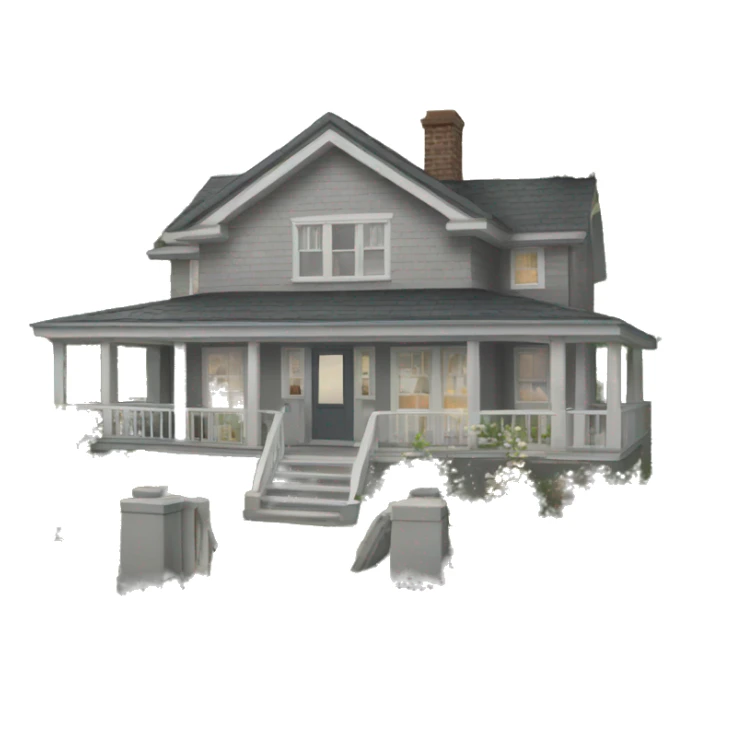 grey East coast summer home sticker