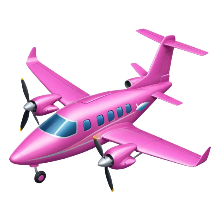 tiny pink (RGB: 220, 20, 120) turboprop aircraft sticker