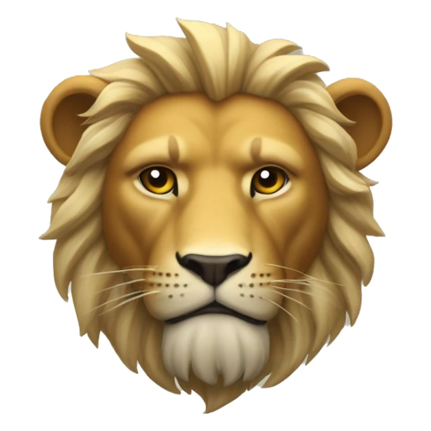 un león con fuerza y nobleza sticker