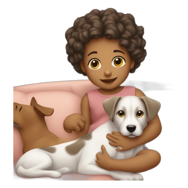 Baby humain with a dog sticker