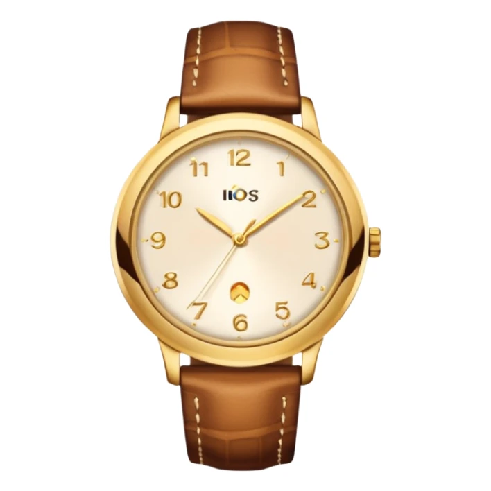 Woman with a gold watch sticker