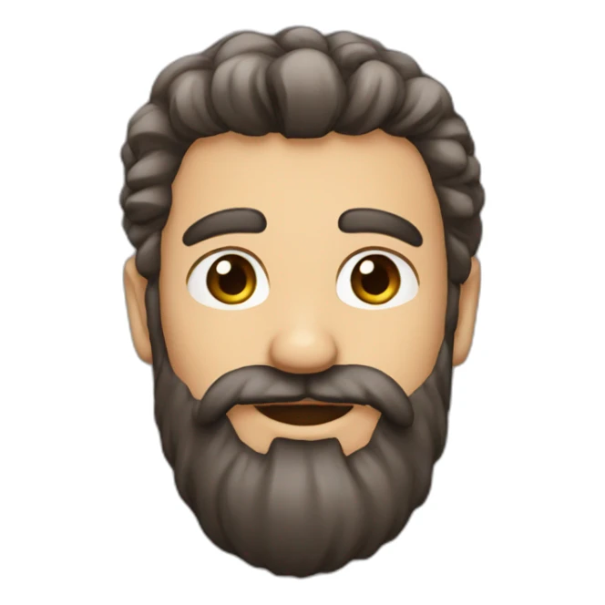 Hair darker and beard longer sticker