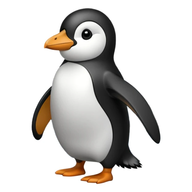 penguin walking to icy mountains sticker