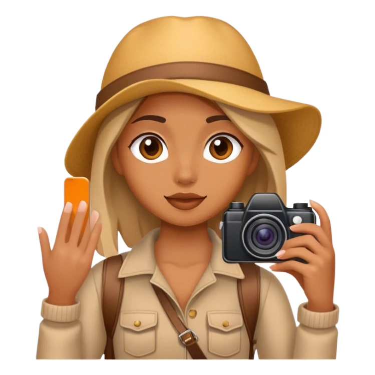 A girl who travels and takes pictures sticker