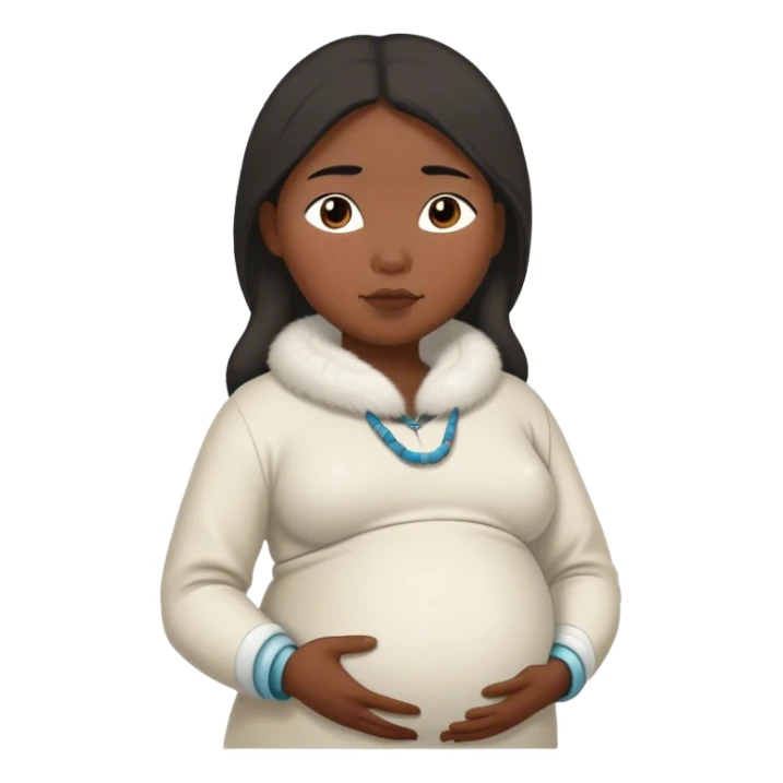pregnant Inuit woman sticker