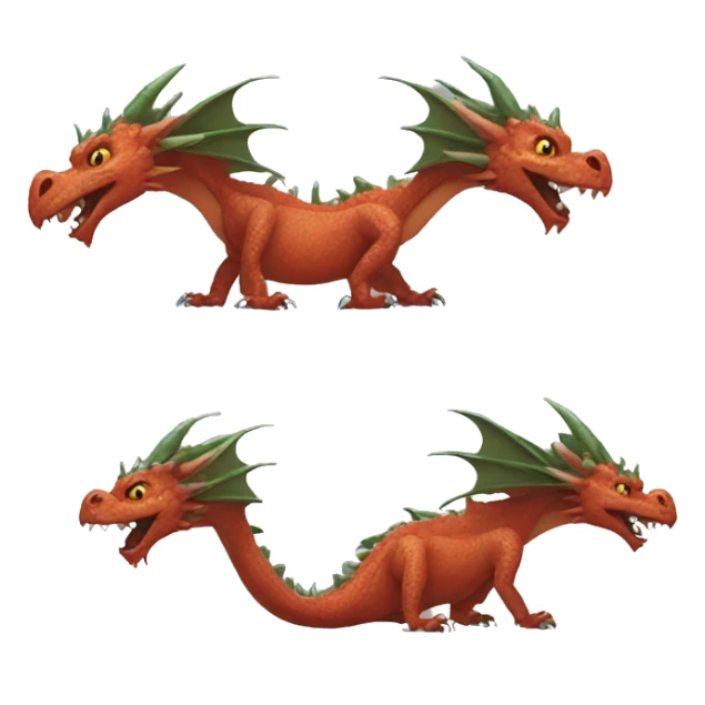 dragon with on body and three heads  sticker