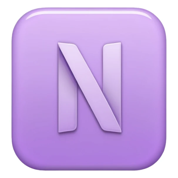 Netflix aesthetic "N" logo in pastel purple sticker
