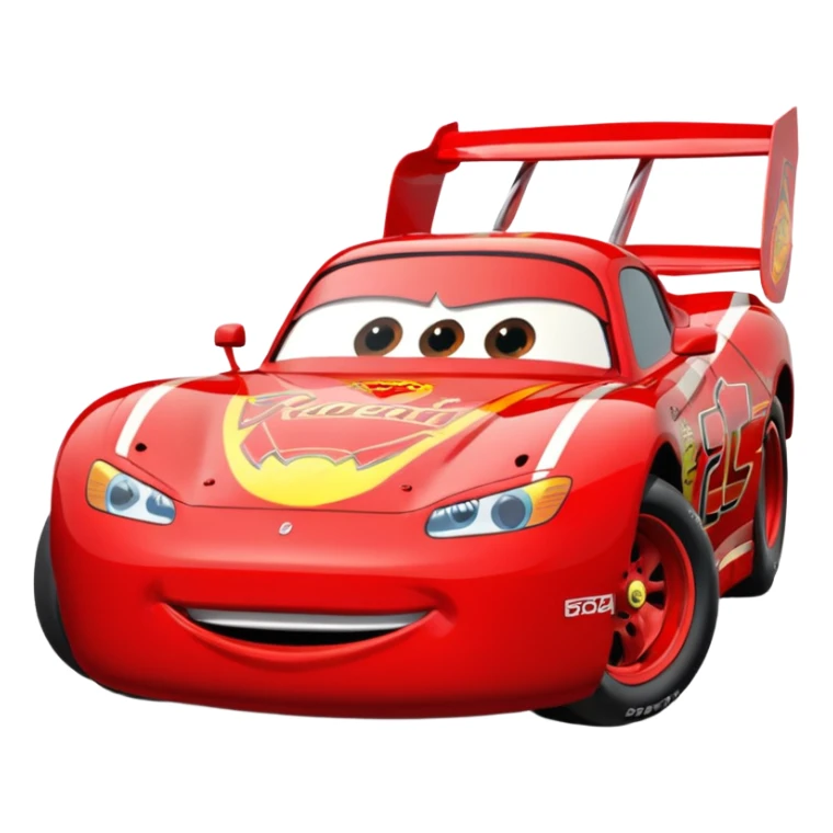 Lightning McQueen car zooming sticker