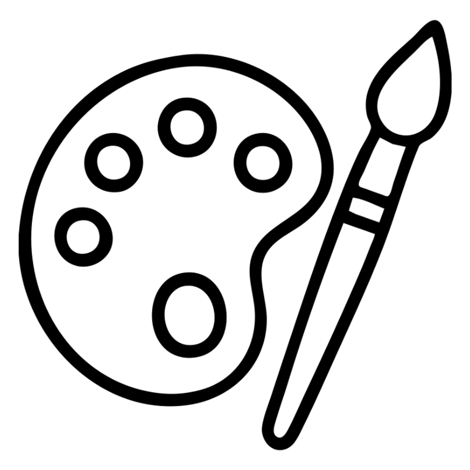 palette brush sticker