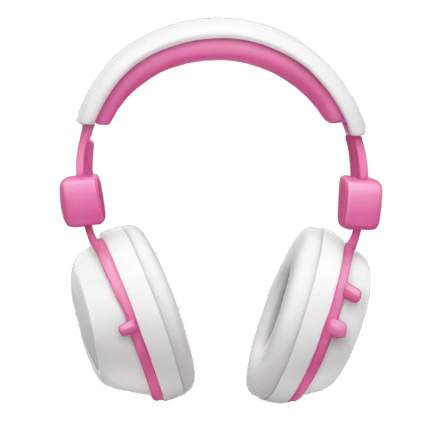 White headphones with pink bows sticker