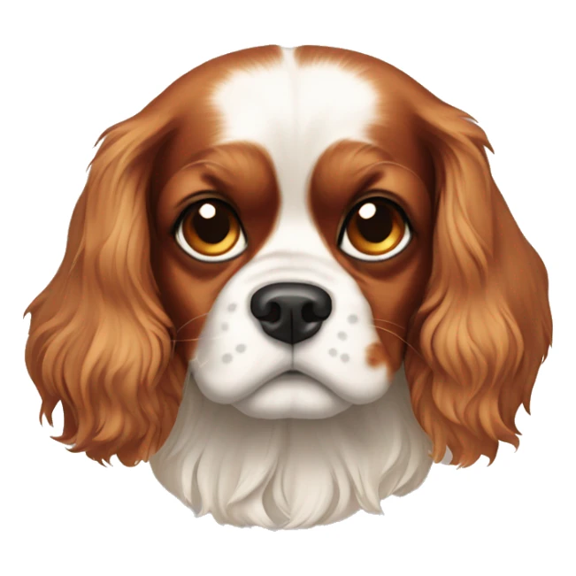 Cavalier King Charles spaniel with a spot on his forehead sticker