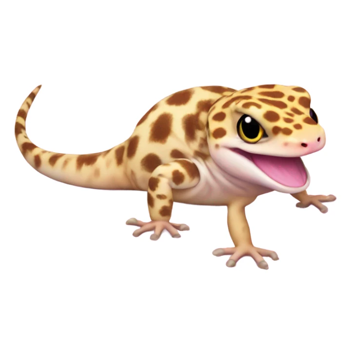 Leopard gecko with a pink top had and pink iPhone 16  sticker