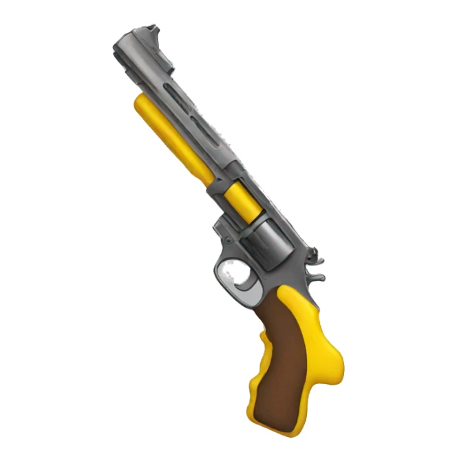 Yellow gun sticker