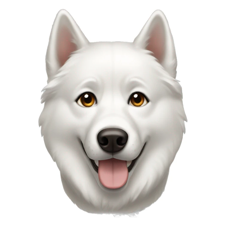 White husky dog with brown eyes  sticker