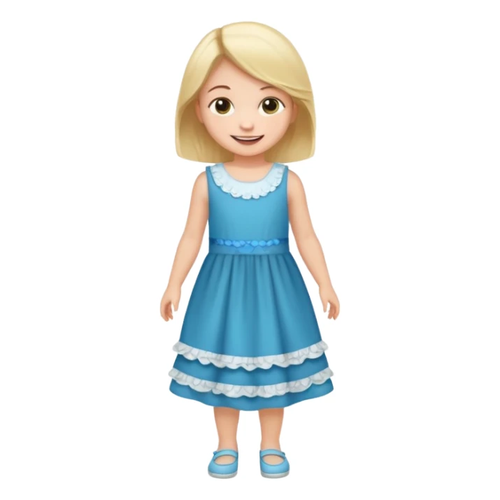 a little girl changing clothes sticker