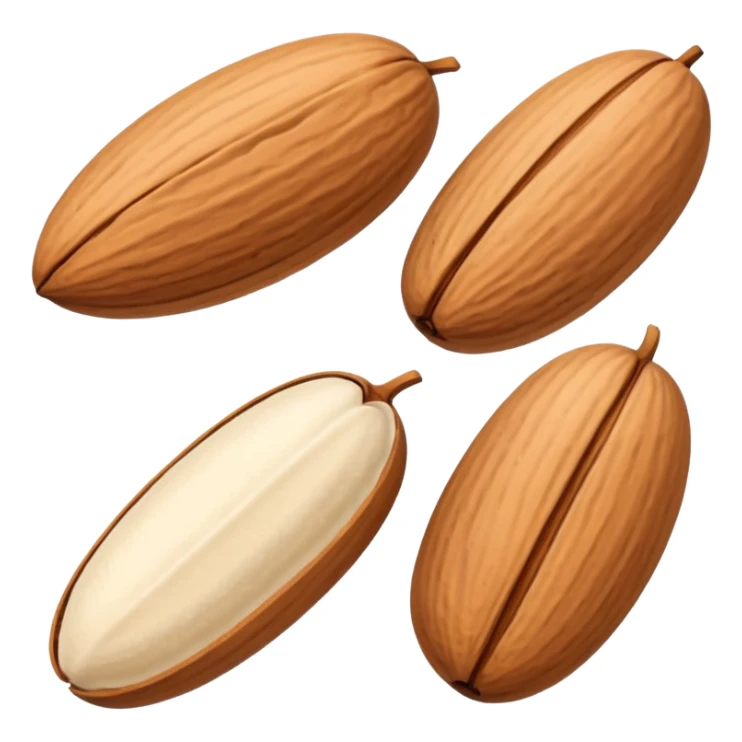 One almond and with 3 grains of oats sticker