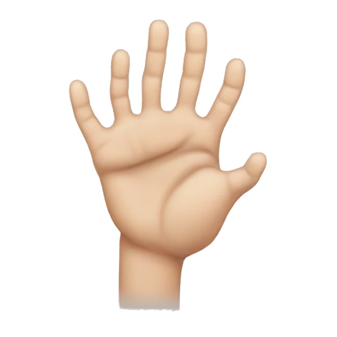Hand Iphone emoji with the ring finger down and every other finger up sticker