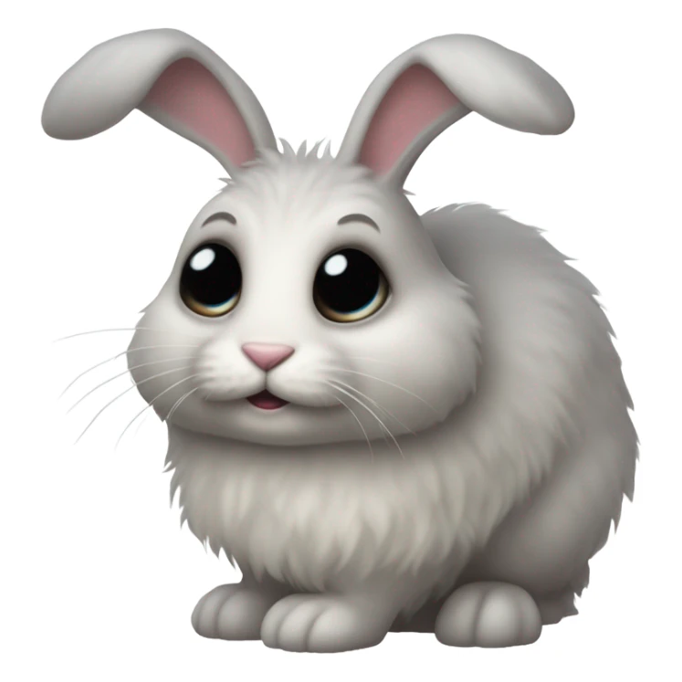 cute sad bunny with tears in eye sticker