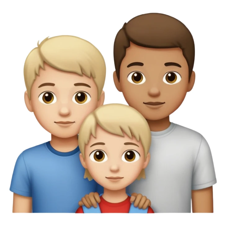 two teenage boy brothers with their 10-year-old sister sticker